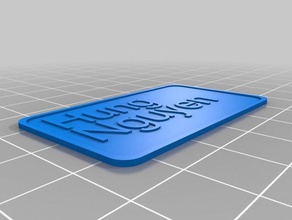 hung - name tag customized 3d print model - Mito3D
