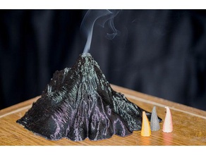 incense volcano decor 3d print model - Mito3D