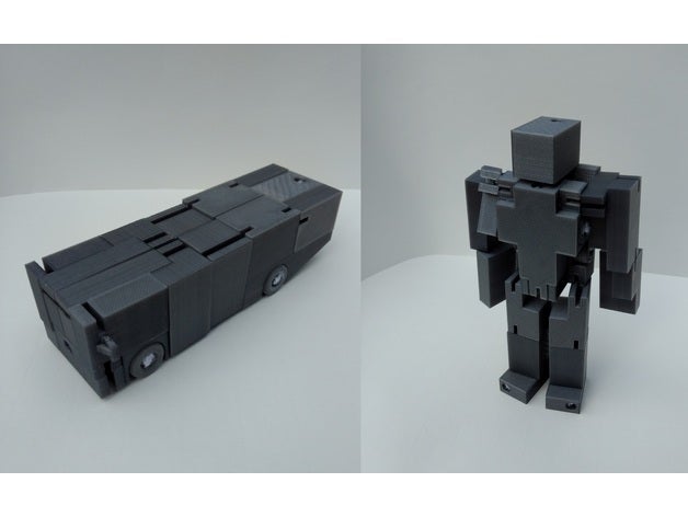 elastic bus transformer toys & games robot 3D print model - Mito3D
