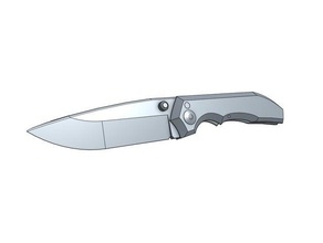 Klapp-Messer edc Ordner foldingknife Messer 3d print model - Mito3D
