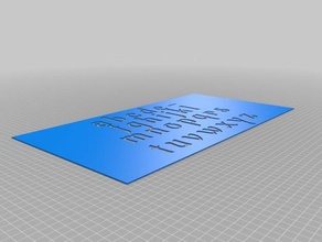 muito fino fondamento estêncil ferramentas de arte personalizado 3d print model - Mito3D