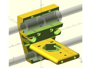x-transport sensormount & cablechain wilson 2 L'imprimante 3d de pièces transport capteur inductif le montage wilson2 ii 3d print model - Mito3D