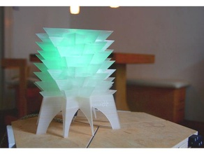 pontudo abajur decoração a arte lâmpada matemática sombra 3d print model - Mito3D