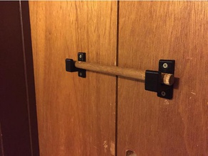 simple cerradura de la puerta los hogares el pestillo bloqueo 3d print model - Mito3D