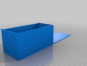 deslizando la tapa de cheques caja los contenedores personalizado 3d print model - Mito3D