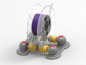 escópico ajustável filamento distribuidor Impressora 3d acessórios filamento-spool de guia titular spool 3d print model - Mito3D