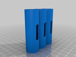 18650 batería de 3 células soporte la electrónica personalizado 3d print model - Mito3D