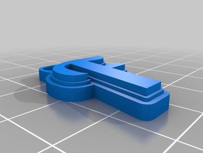 lettera f i portachiavi su misura 3d print model - Mito3D