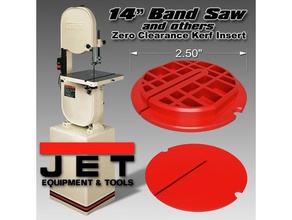 zero clearance kerf band saw insert tools bandsaw blade jet 3d print model - Mito3D