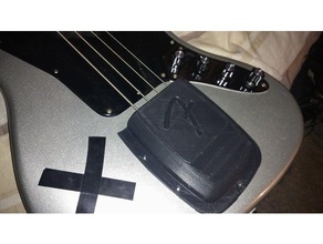 squier jaguar bass pastilla del puente de cubierta la música guitarra bajo fender el placa 3d print model - Mito3D
