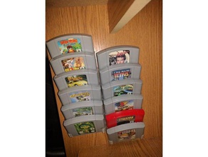 better n64 game holder games accessory nintendo storage 3d print model - Mito3D