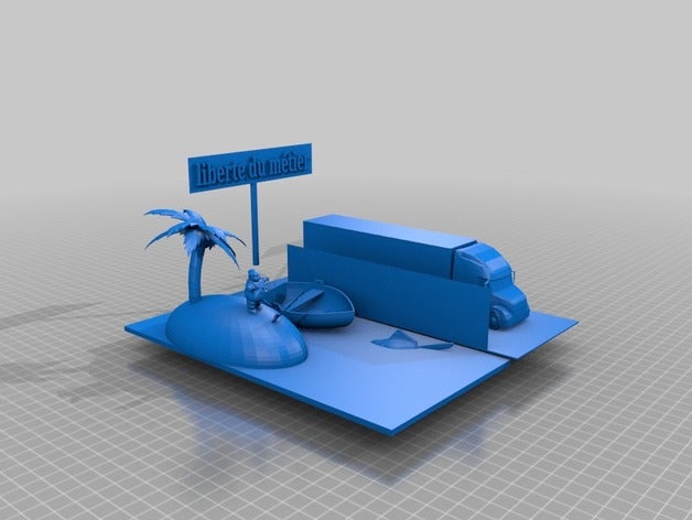 libert du m tier Kunst 3D print model - Mito3D