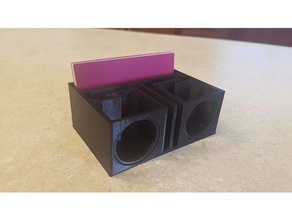 subwoofer box business card holder automotive sub 3d print model - Mito3D