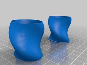 sliding twist containers 2 customized 3d print model - Mito3D