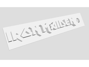 iron maiden keychain music 3d print model - Mito3D