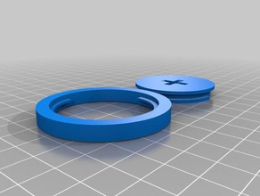 simple coin lock parts cap bank interlocking screw top 3d print model - Mito3D