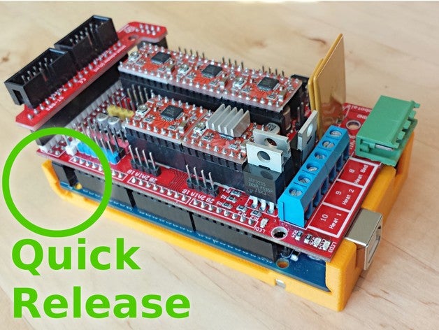 arduino mega 2560 sahibi tutuşunu rampalar elektronik aksesuar durumda monte edin 14 3D print model - Mito3D