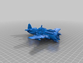 scrap jet fighter games 40k dakkajet ork warhammer wh40k 3d print model - Mito3D