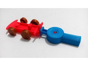 tiro o carro de brinquedo lançador mecânico brinquedos disparo 3d print model - Mito3D