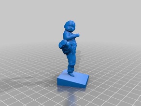 kick-ass bébé fille sculptures action figure les renégats le féminisme figurine jeune enfants makehuman meshmixer la sculpture statique de statue costume jouet 3d print model - Mito3D