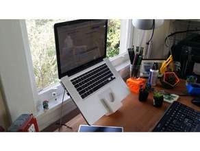 macbook pro laptop stand computer desk 3d print model - Mito3D