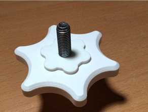 extra large star grip screw m8 sterngriff-schraube replacement parts 3d print model - Mito3D