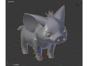 pua piglet moana sculptures disney pig 3d print model - Mito3D