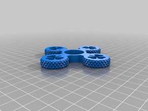 clover 4 spoke mechanical toys customized 3d print model - Mito3D