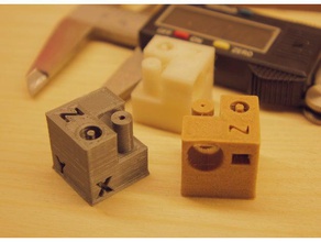 filament test cube 3d printing tests calibration material 3d print model - Mito3D