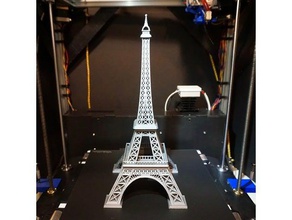 eiffel tower model large format printers 354mm tall buildings & structures eifftl folger tech ft-5 lulzbot taz6 ultimaker 2 extended 3 wanhao duplicator 5s 3d print model - Mito3D