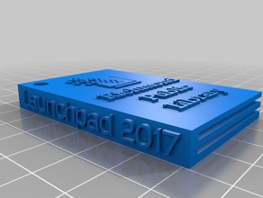 2017 launchpad Gedenk-Schlüsselanhänger Schlüsselanhänger 3d print model - Mito3D