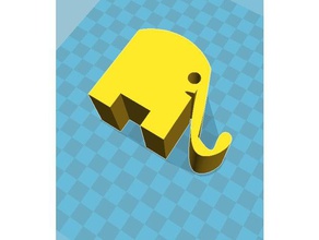 elefante del telefono cellulare 3d print model - Mito3D