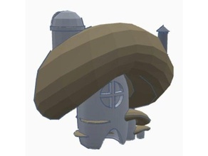 la seta de casa una estatuilla las esculturas edificio figura hongo el observatorio pequeño 3d print model - Mito3D