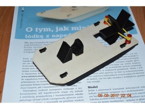 barca di gomma elica modelli Stampante 3d modello imbarcazione il fai da te playwood giocattolo 3d print model - Mito3D