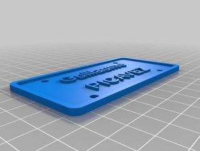 guillaumeplate signs & logos customized 3d print model - Mito3D