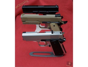 airsoft pistol stand system sport & outdoors accesories display presentation 3d print model - Mito3D