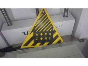 workzone logo sign signs & logos engel workspace work zone 3d print model - Mito3D