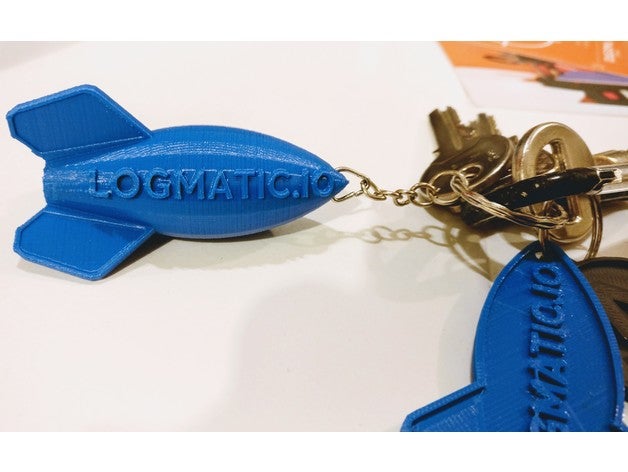 porte clef logmaticio de porte-clés fusée logo porte-clefs cle la 3D print model - Mito3D