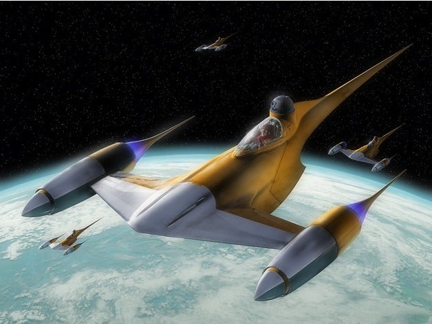n-1 starfighter x-wing oyunlar naboo yıldız star wars paketle savaşlar x-wingtmg 3D print model - Mito3D