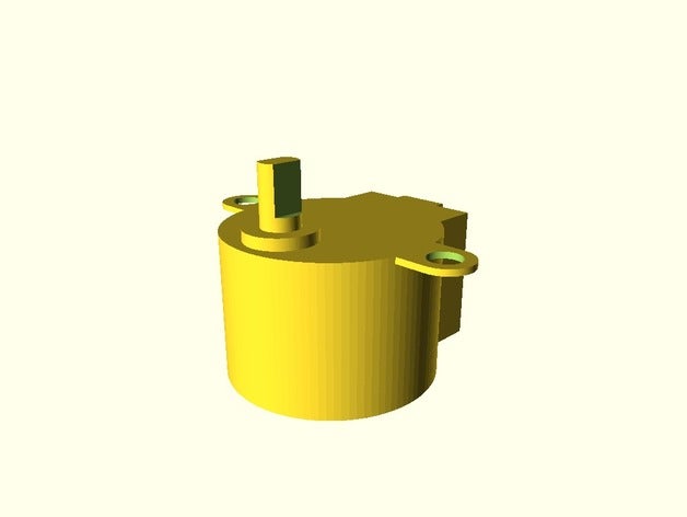 stepper 28byj hull 3d printing 28byj-48 28byj48 motor mount motors 3D print model - Mito3D