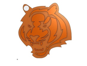 cincinnati bengals chaveiro sinais e logotipos logotipo nfl tigre 3d print model - Mito3D