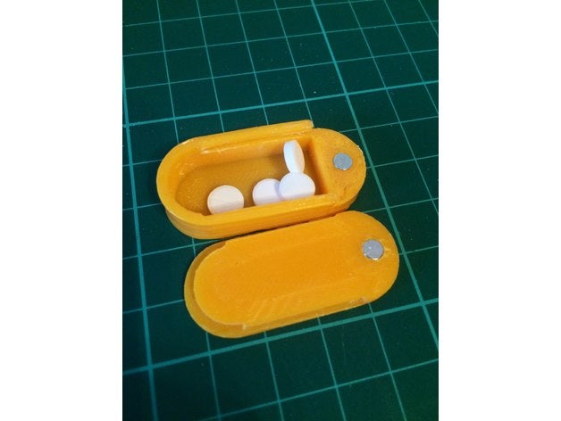Blechschild magnet 3d-drucken box Droge Drogen Deckel Pille 3D print model - Mito3D