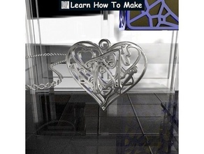 personalised heart pendant jewelry hearts pendants 3d print model - Mito3D