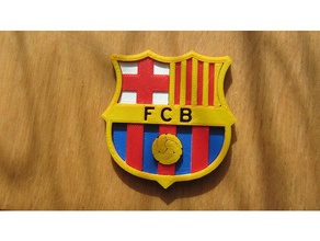 fcb barcelona, 5 de color signos y logotipos barcelona fcbarcelona el fc 3d print model - Mito3D