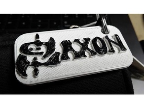 saxon logo heavy metal keychain logo metal rock saxon
