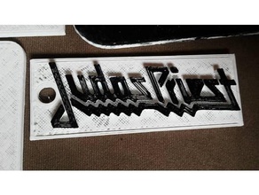 judas priest logotipo el heavy metal llavero rock 3d print model - Mito3D