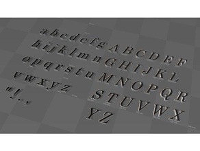 alfabeto muro di segni famiglia carattere i caratteri la decorazione il design tipo tipi casa lettere segno 3d print model - Mito3D