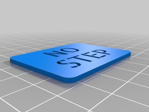 no step stencil signs & logos customized 3d print model - Mito3D