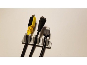 simple soporte de cable organización 3d print model - Mito3D