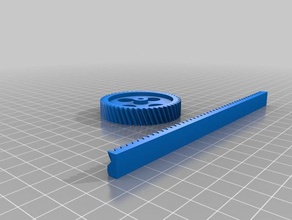 my customized zahnstange mit ritzel gear rack pinion parts 3d print model - Mito3D